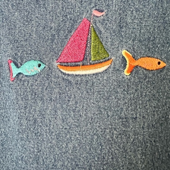 CB Casual Blue Midi Dress Scoop Neck Short Sleeve - Picture 13 of 15